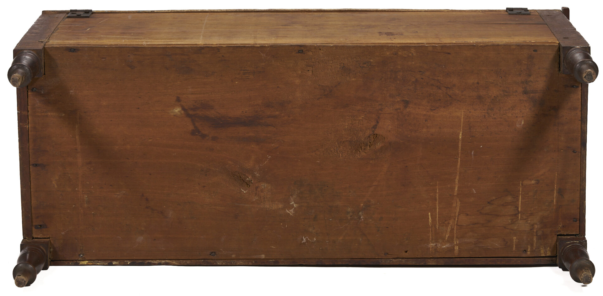 Lot 873: Diminutive East Tennessee Walnut Blanket Chest with Turned Feet