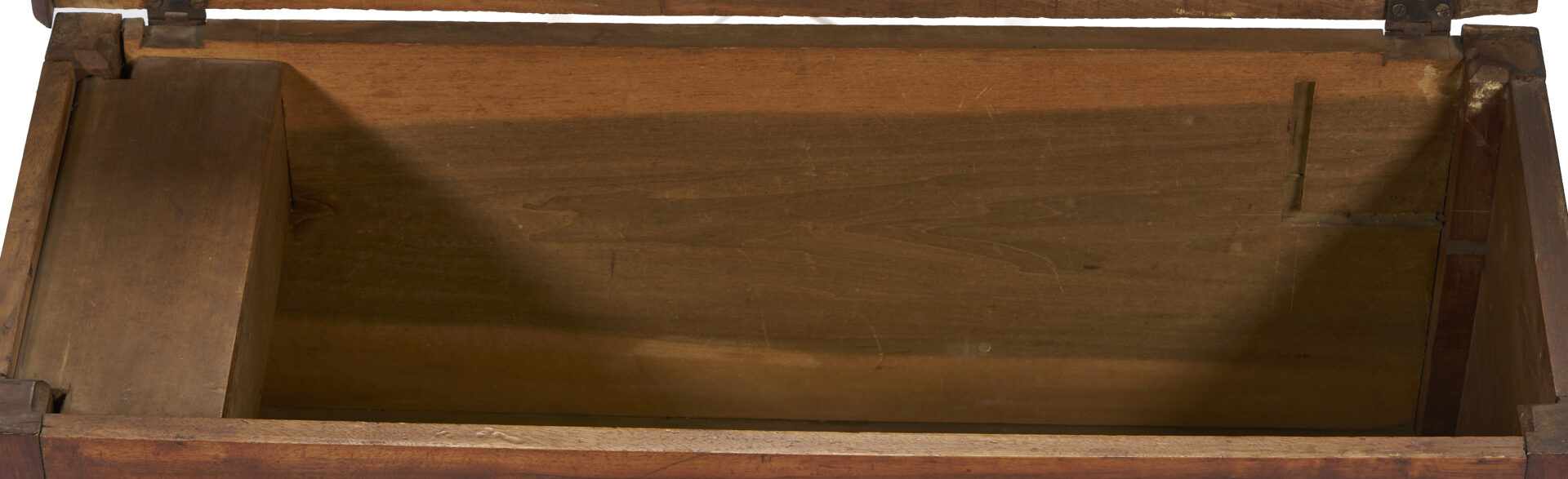 Lot 873: Diminutive East Tennessee Walnut Blanket Chest with Turned Feet