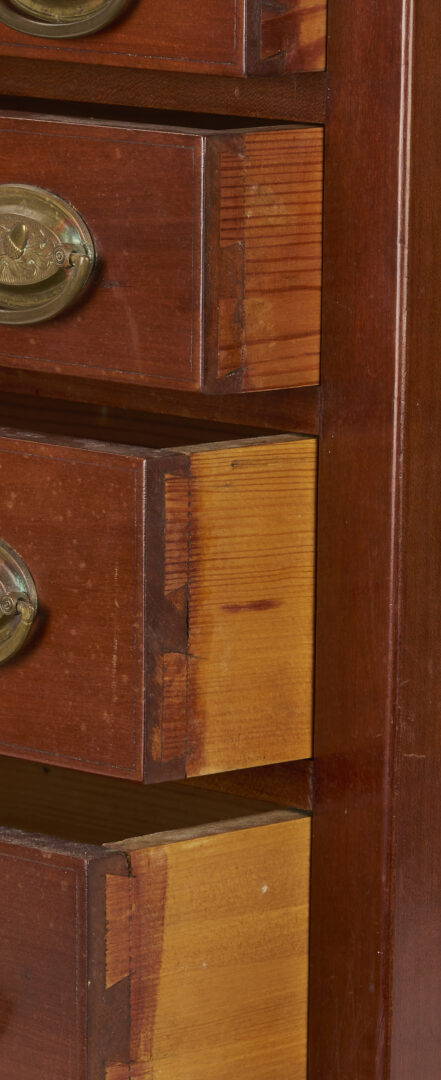 Lot 874: Miniature Southern Sheraton Benchmade Chest of Drawers
