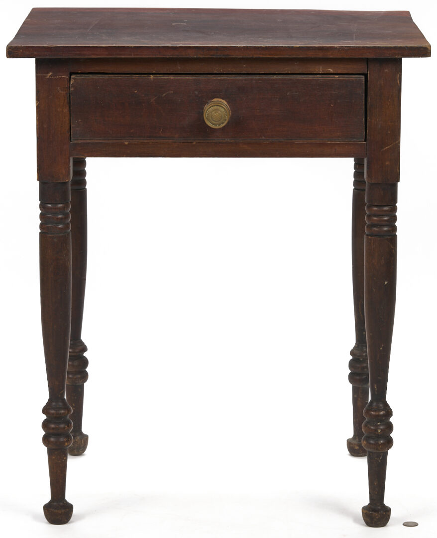 Lot 877: Southern Sheraton Cherry One Drawer Stand