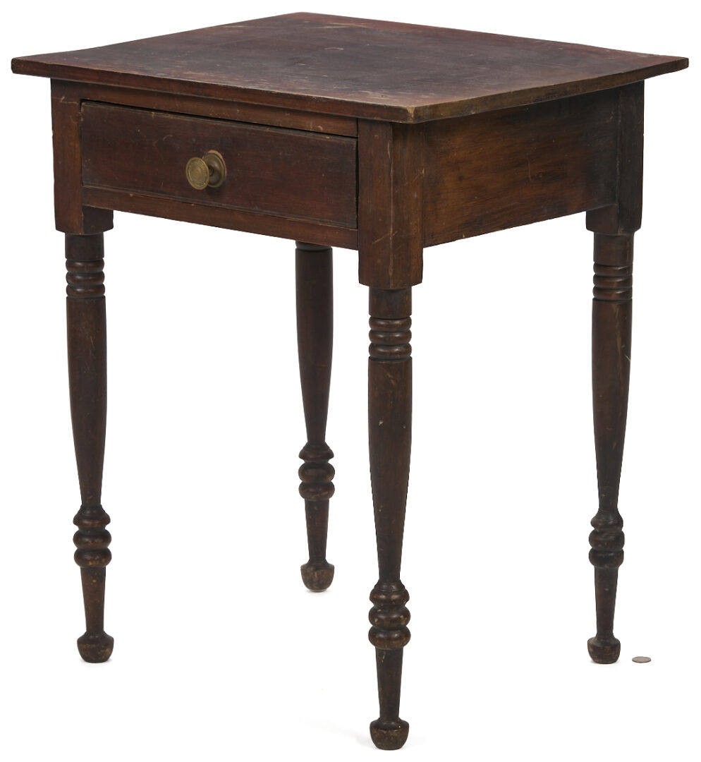 Lot 877: Southern Sheraton Cherry One Drawer Stand