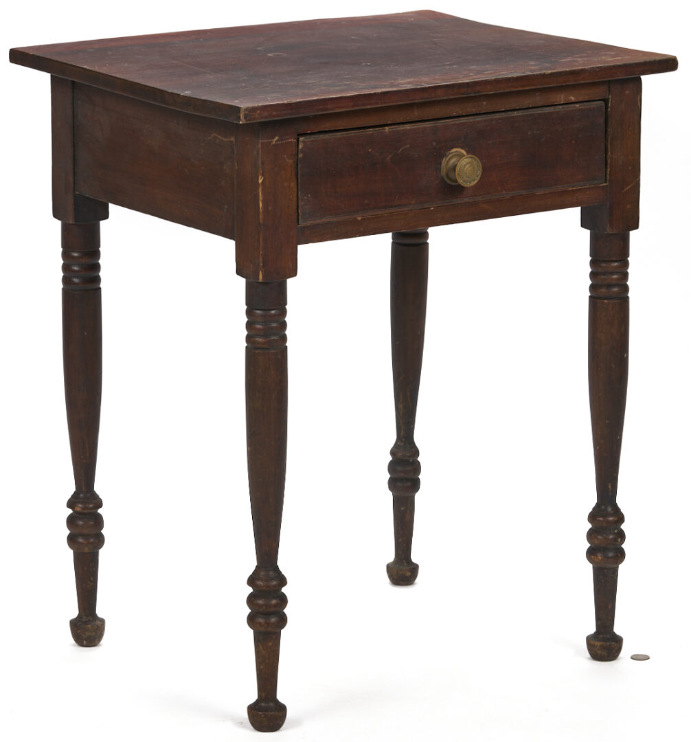 Lot 877: Southern Sheraton Cherry One Drawer Stand