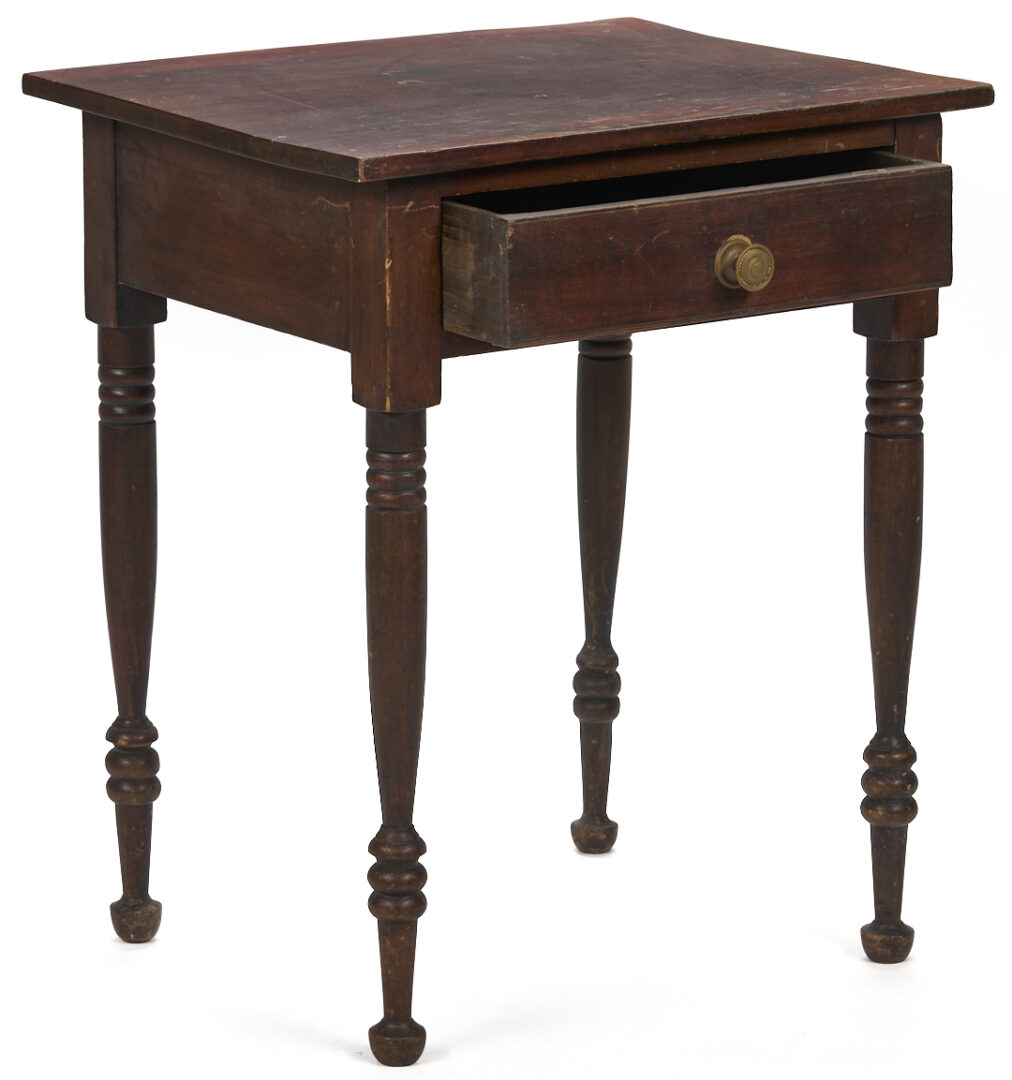 Lot 877: Southern Sheraton Cherry One Drawer Stand