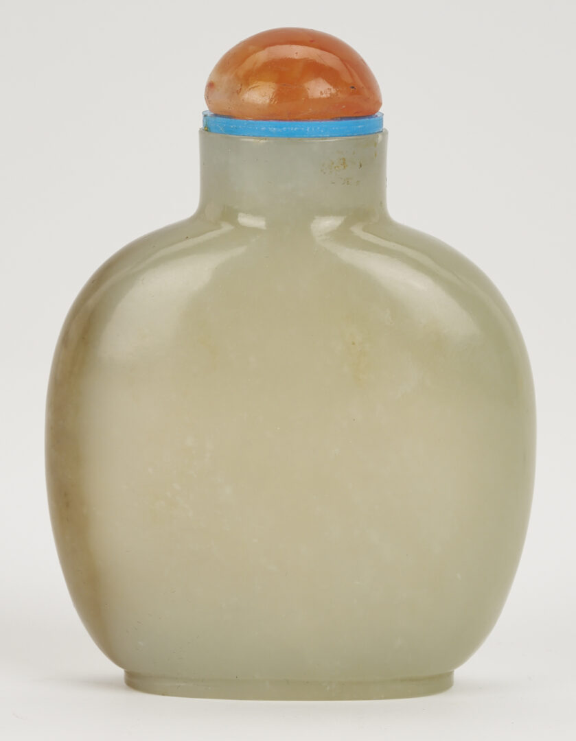 Lot 881: Chinese Celadon Jadeite Snuff Bottle