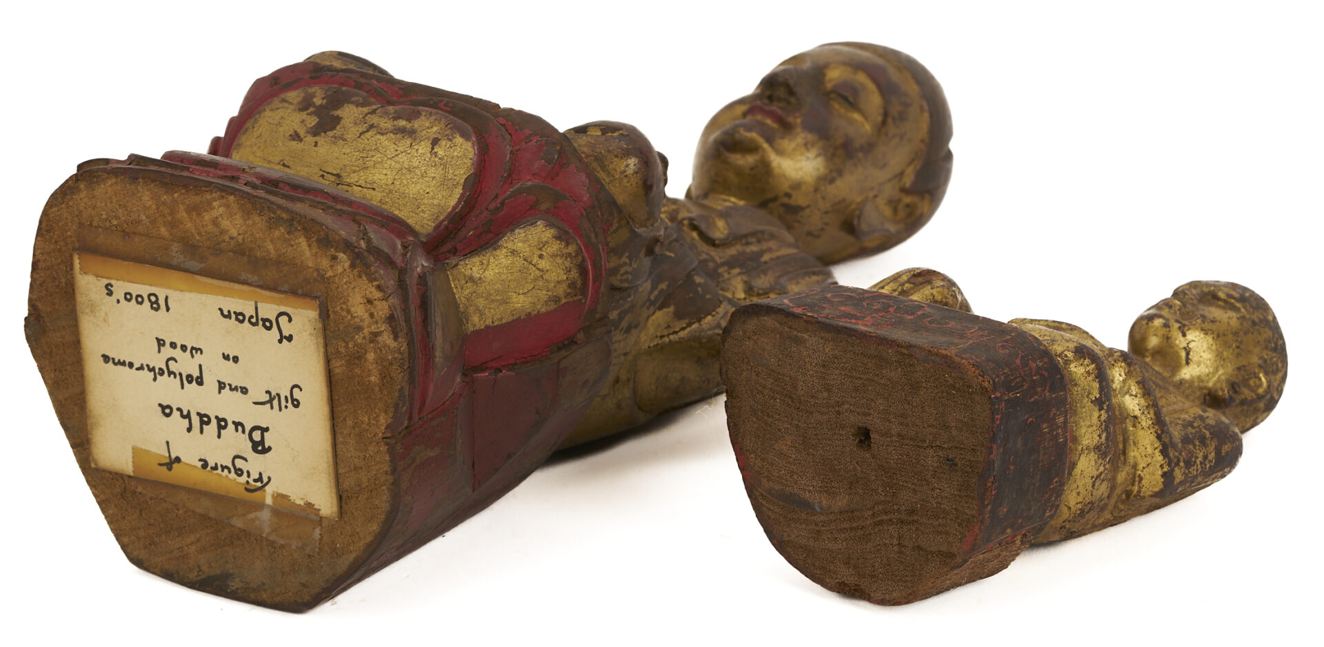 Lot 882: 3 Asian Carved & Painted Religious Figures
