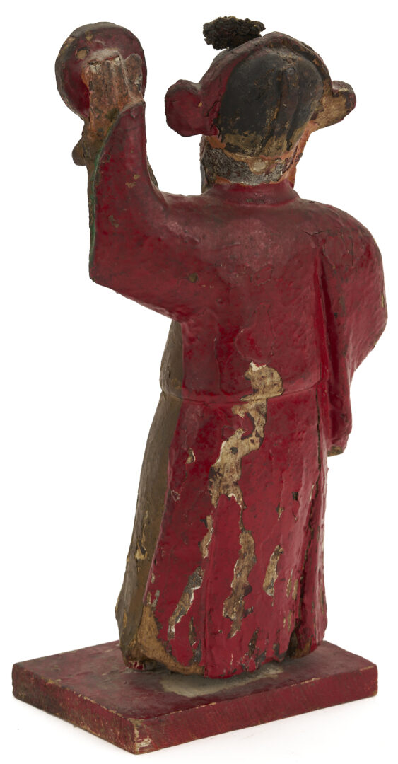 Lot 882: 3 Asian Carved & Painted Religious Figures