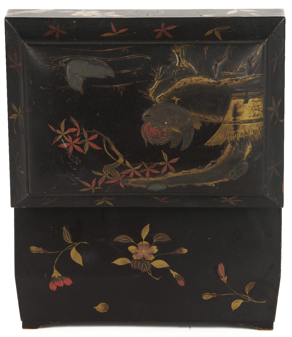 Lot 883: 2 Meiji Japanese Lacquer Boxes incl. Maki-e