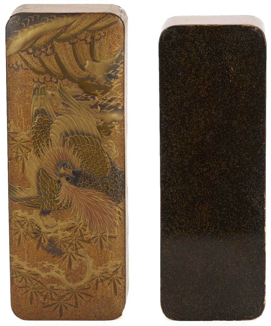Lot 883: 2 Meiji Japanese Lacquer Boxes incl. Maki-e
