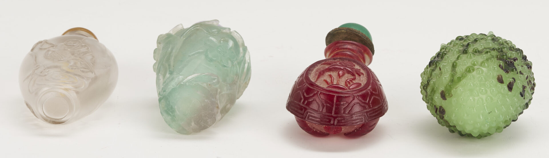 Lot 887: 9 Chinese Glass Snuff Bottles incl. Peking Double Gourd