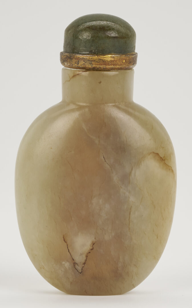 Lot 889: 2 Chinese Jade Snuff Bottles