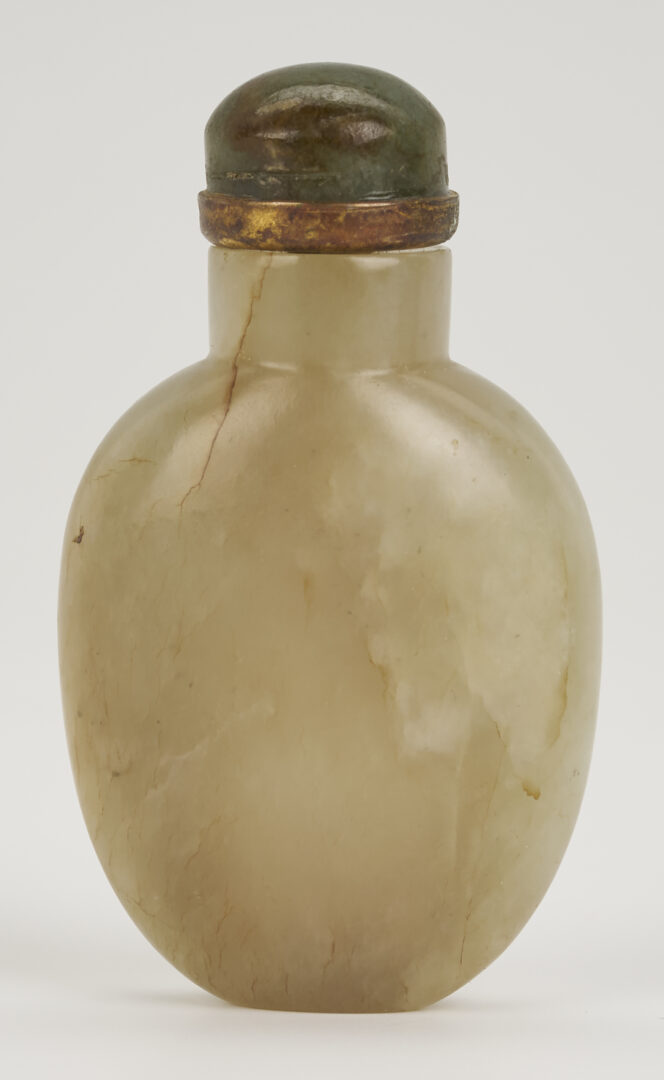 Lot 889: 2 Chinese Jade Snuff Bottles