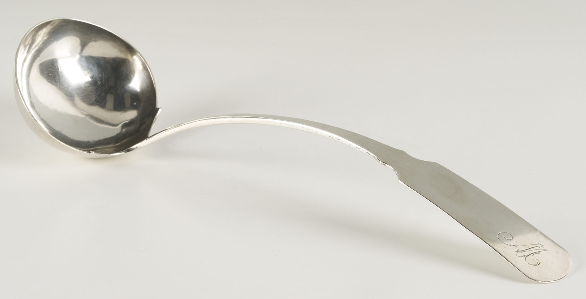 Lot 88: Nashville TN Coin Silver Large Ladle, Edward Raworth