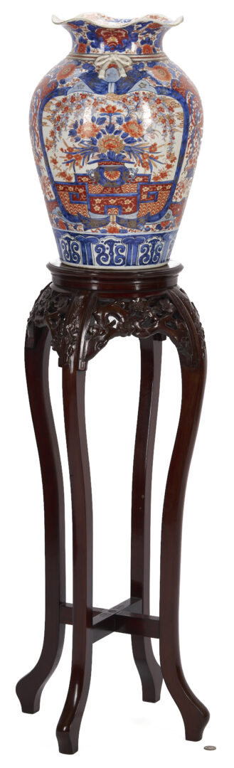 Lot 896: Large Imari Vase on Stand