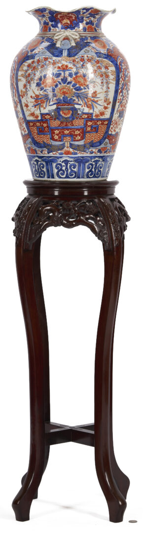 Lot 896: Large Imari Vase on Stand