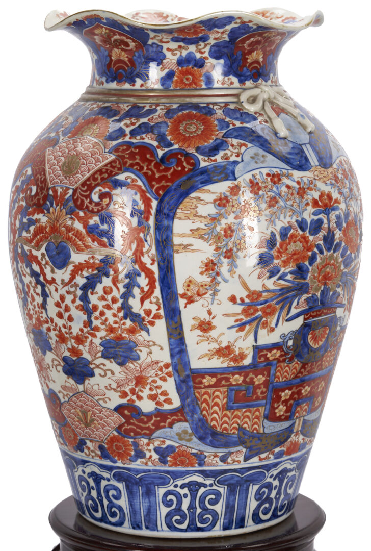 Lot 896: Large Imari Vase on Stand