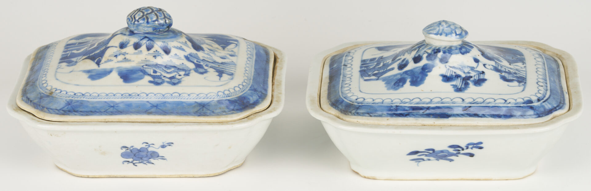 Lot 899: 4 Chinese Export Canton Covered Tureens