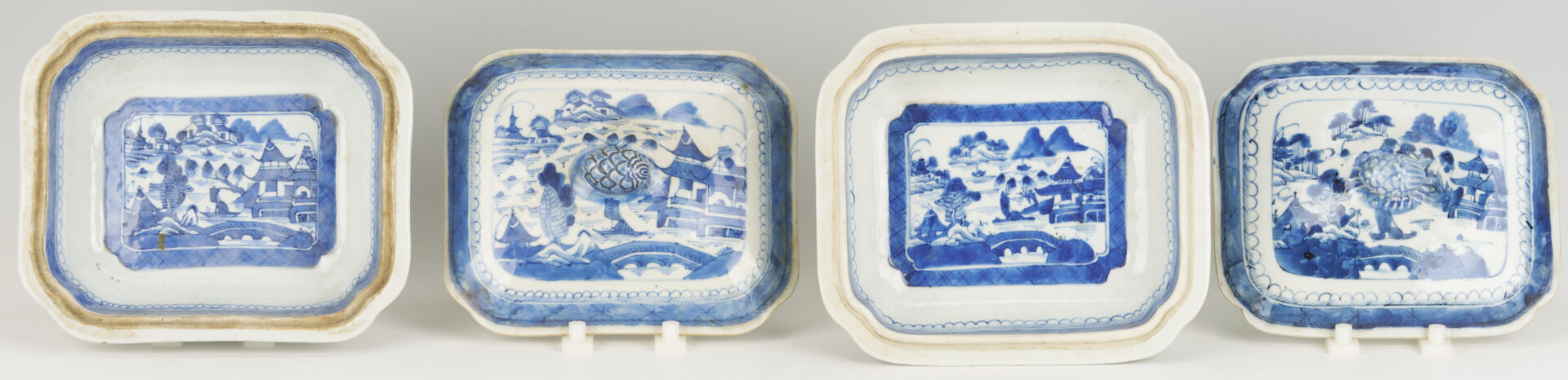 Lot 899: 4 Chinese Export Canton Covered Tureens