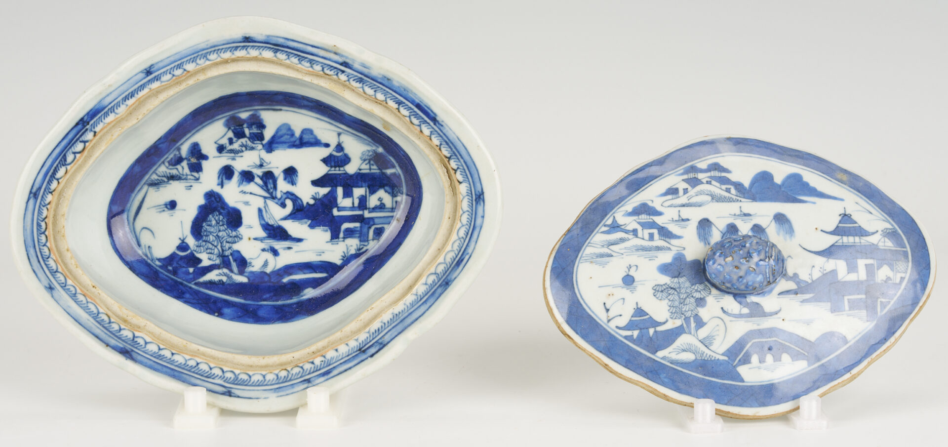 Lot 899: 4 Chinese Export Canton Covered Tureens