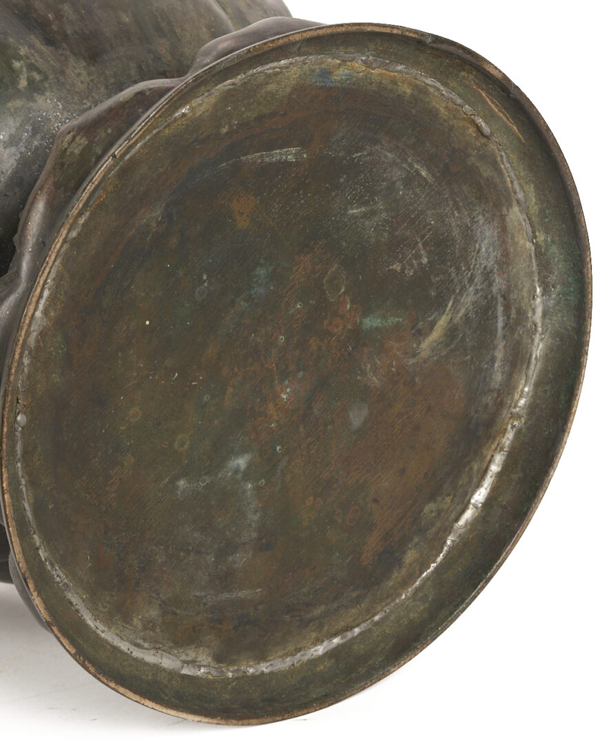 Lot 8: Japanese Meiji Bronze Iris Vase