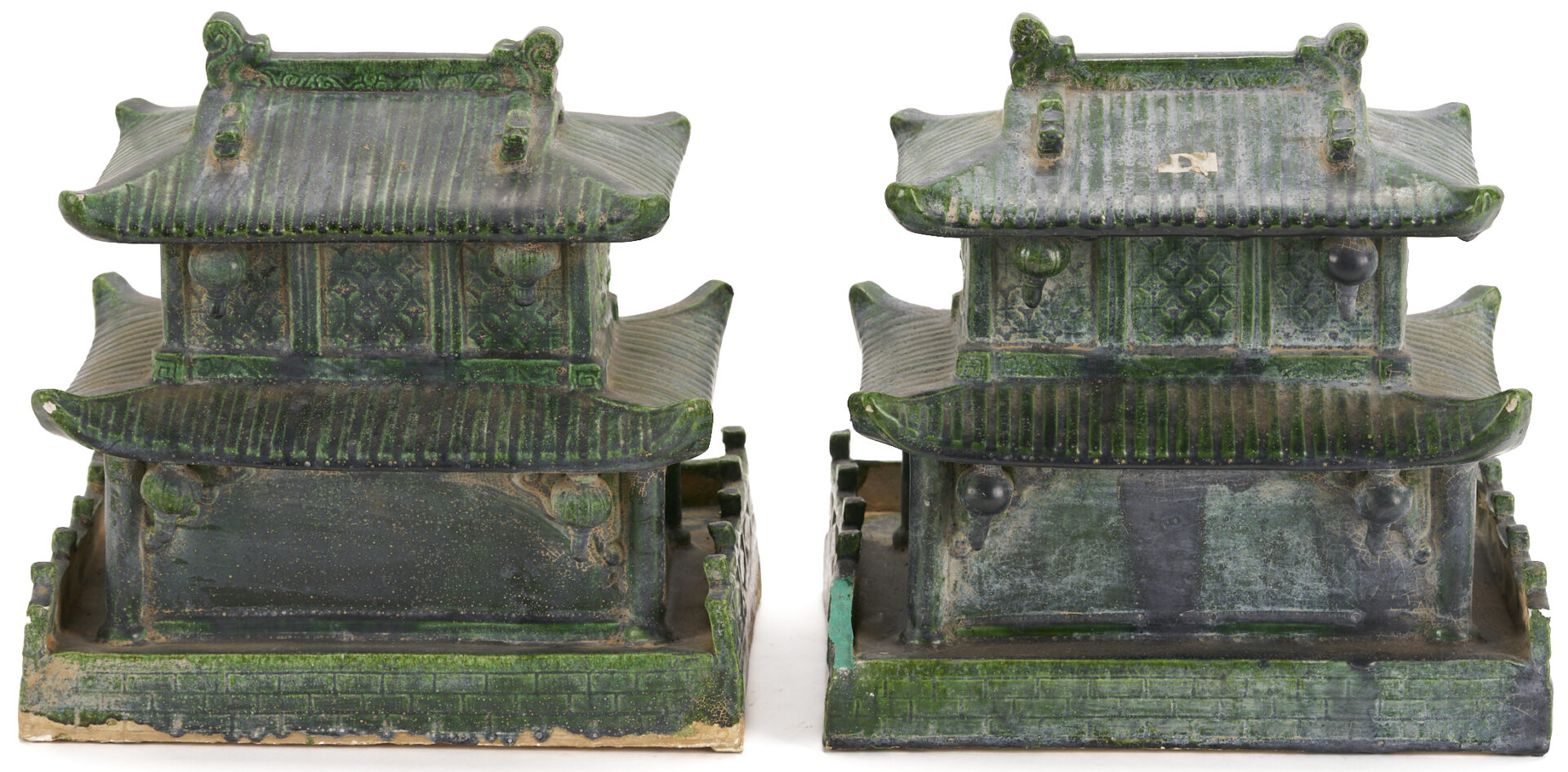 Lot 903: 2 Chinese Pagoda Roof Tiles