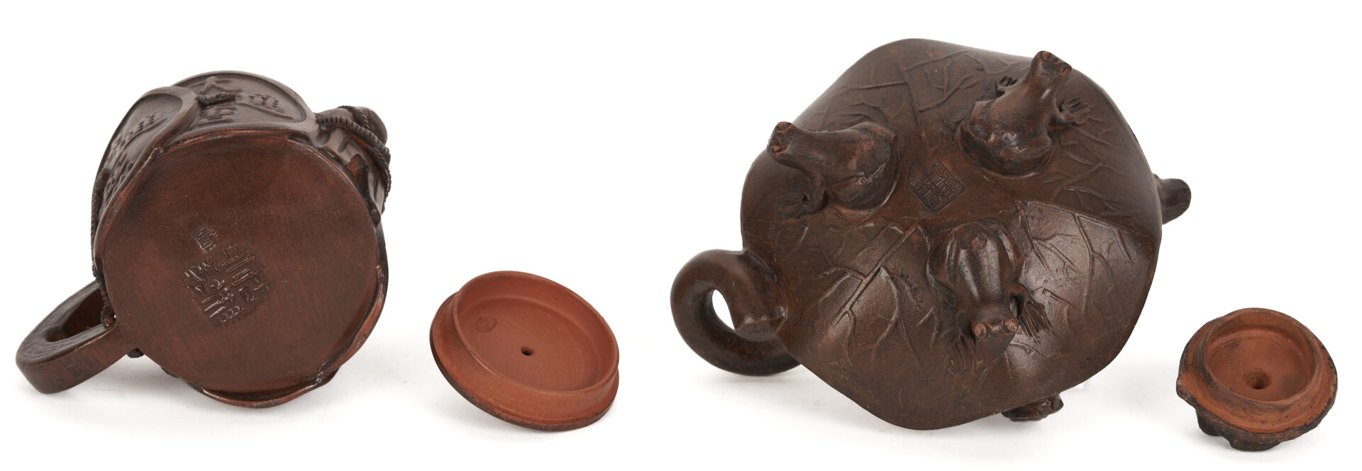 Lot 904: 4 Chinese Yixing Teapots, Signed