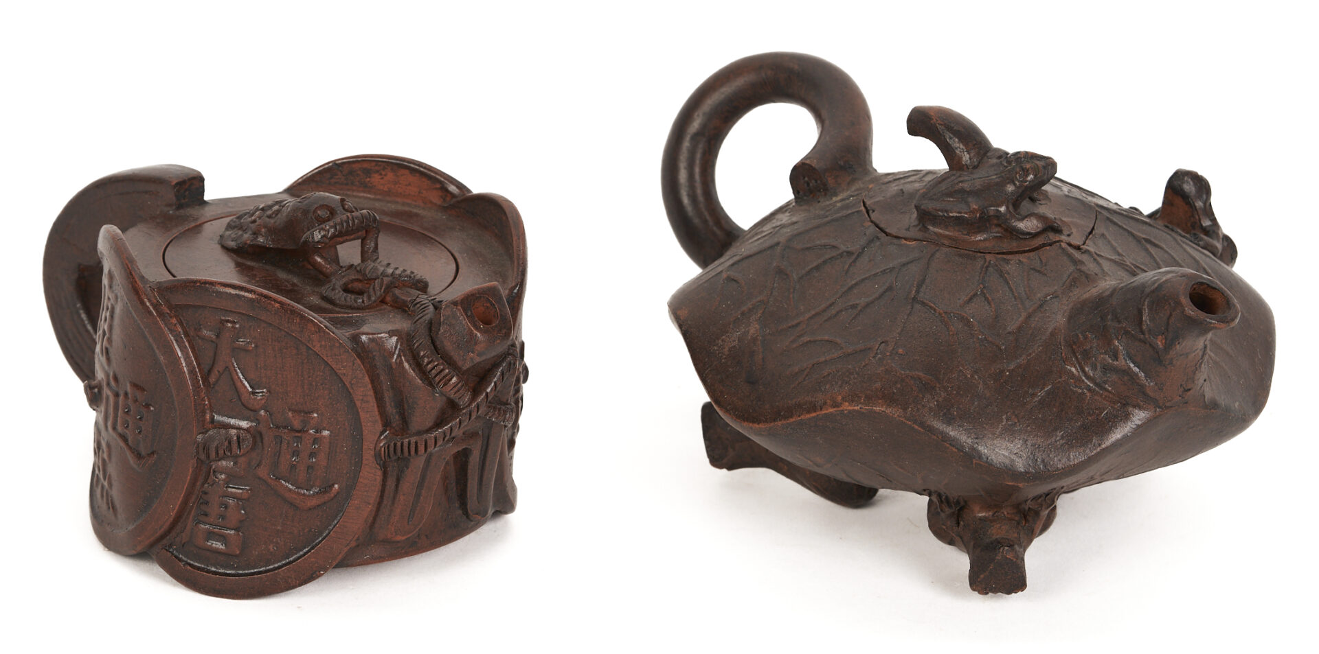 Lot 904: 4 Chinese Yixing Teapots, Signed