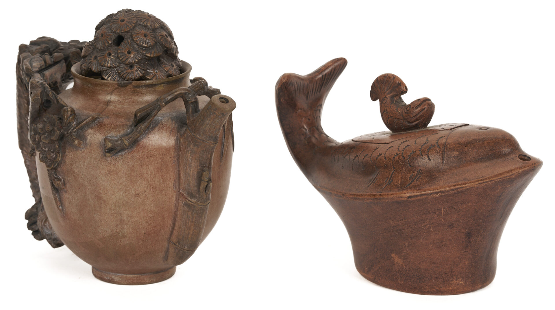 Lot 904: 4 Chinese Yixing Teapots, Signed
