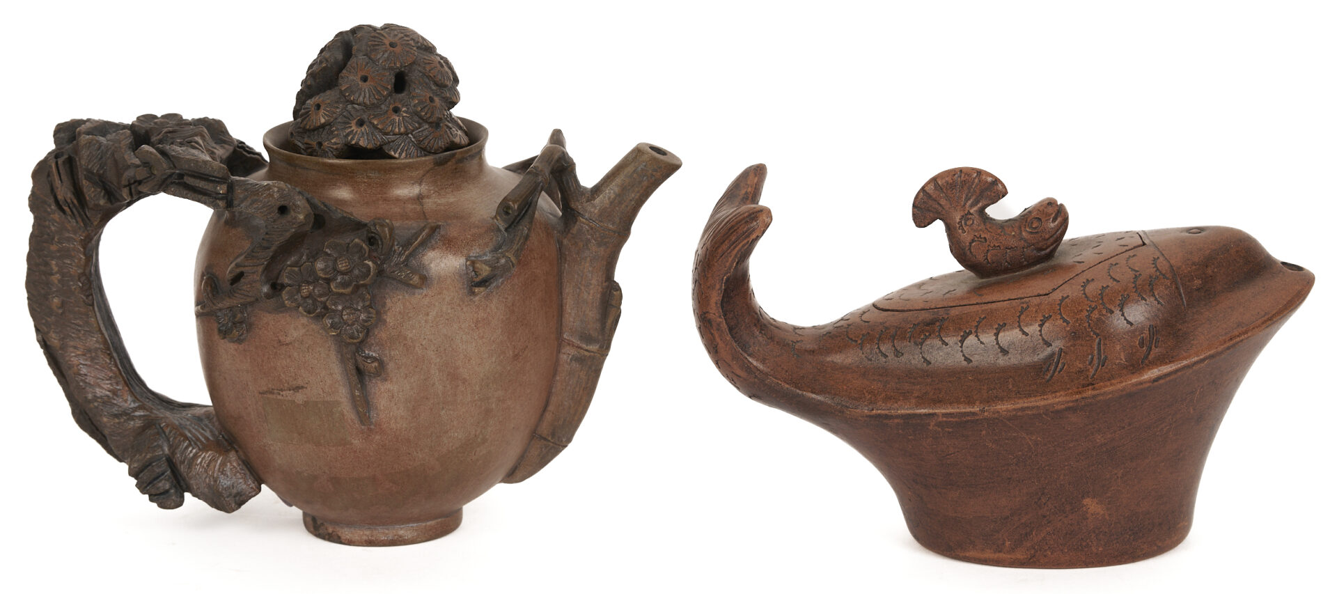 Lot 904: 4 Chinese Yixing Teapots, Signed