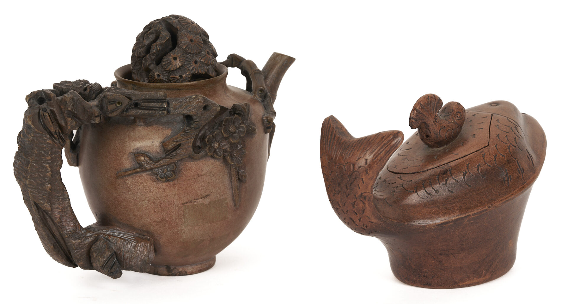 Lot 904: 4 Chinese Yixing Teapots, Signed