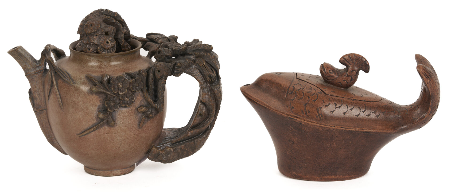 Lot 904: 4 Chinese Yixing Teapots, Signed