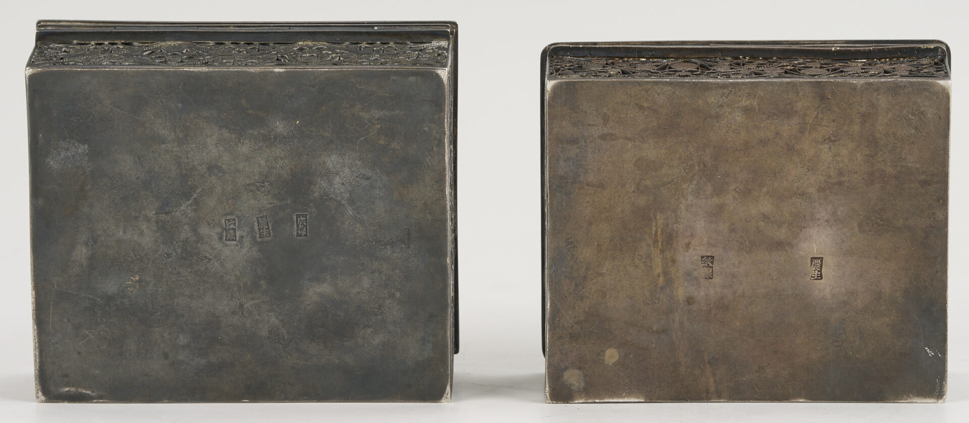 Lot 906: Chinese Silver Horse & 2 Silver Filigree Boxes