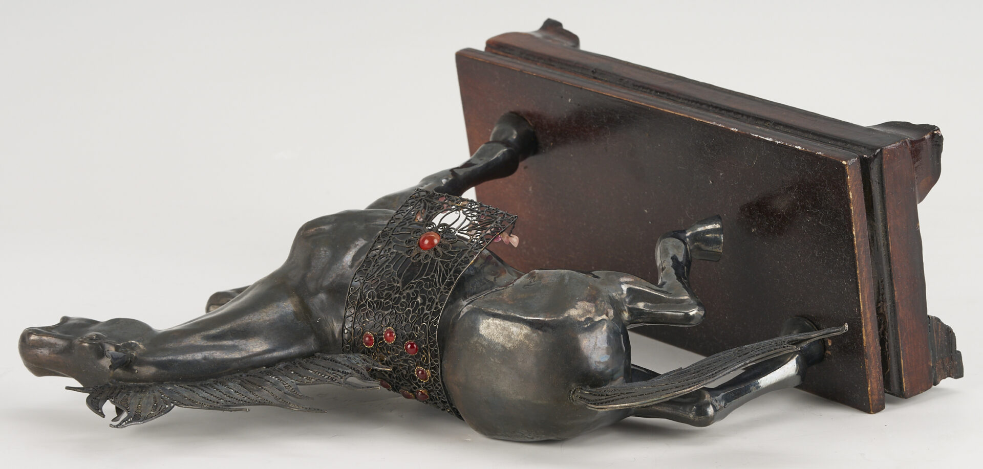 Lot 906: Chinese Silver Horse & 2 Silver Filigree Boxes