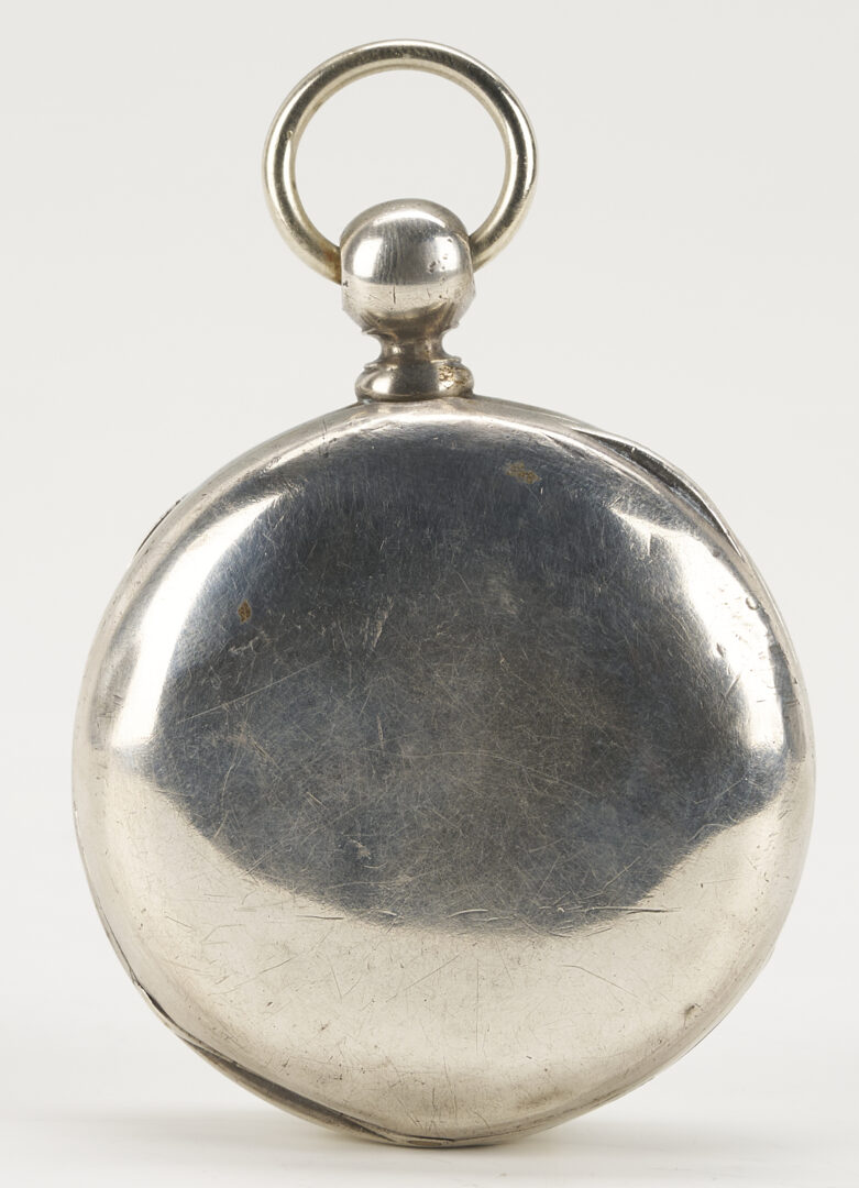 Lot 90: Coin Silver Pocket Watch, Signed Merriman Memphis TN