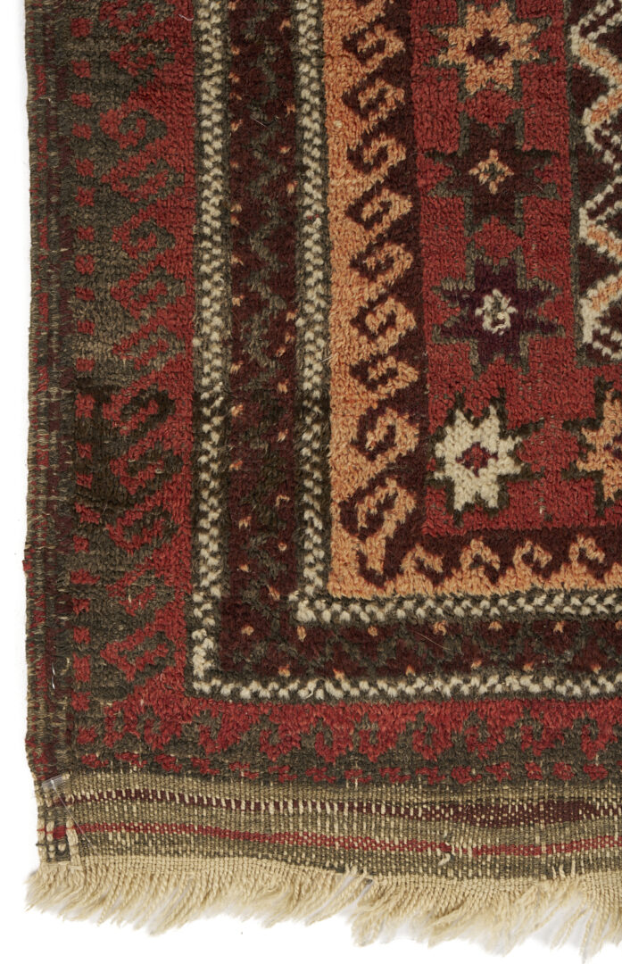 Lot 918: 2 Antique Tribal Rugs: Baluch & Ersari Turkmen Ensi