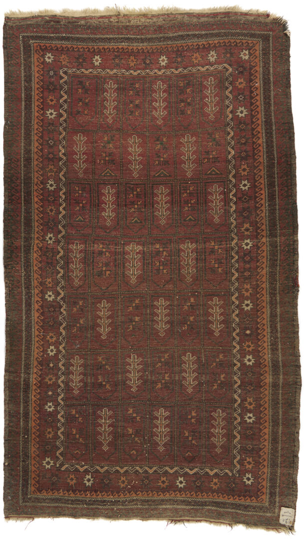 Lot 918: 2 Antique Tribal Rugs: Baluch & Ersari Turkmen Ensi
