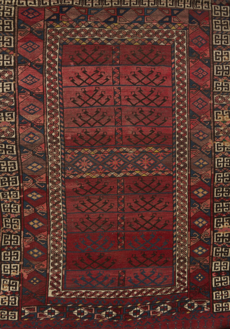 Lot 918: 2 Antique Tribal Rugs: Baluch & Ersari Turkmen Ensi