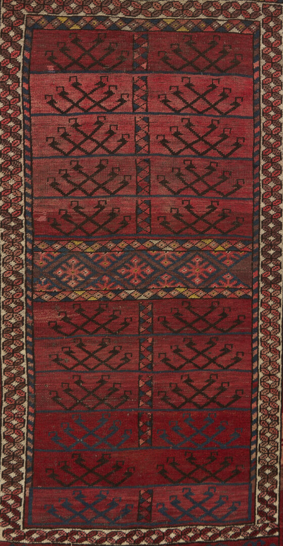 Lot 918: 2 Antique Tribal Rugs: Baluch & Ersari Turkmen Ensi
