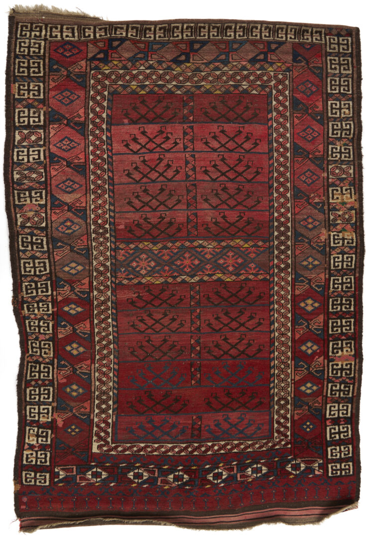 Lot 918: 2 Antique Tribal Rugs: Baluch & Ersari Turkmen Ensi