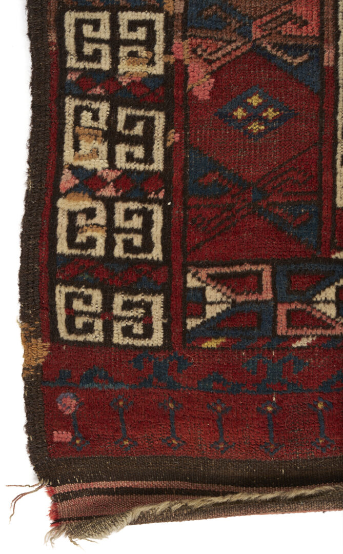 Lot 918: 2 Antique Tribal Rugs: Baluch & Ersari Turkmen Ensi