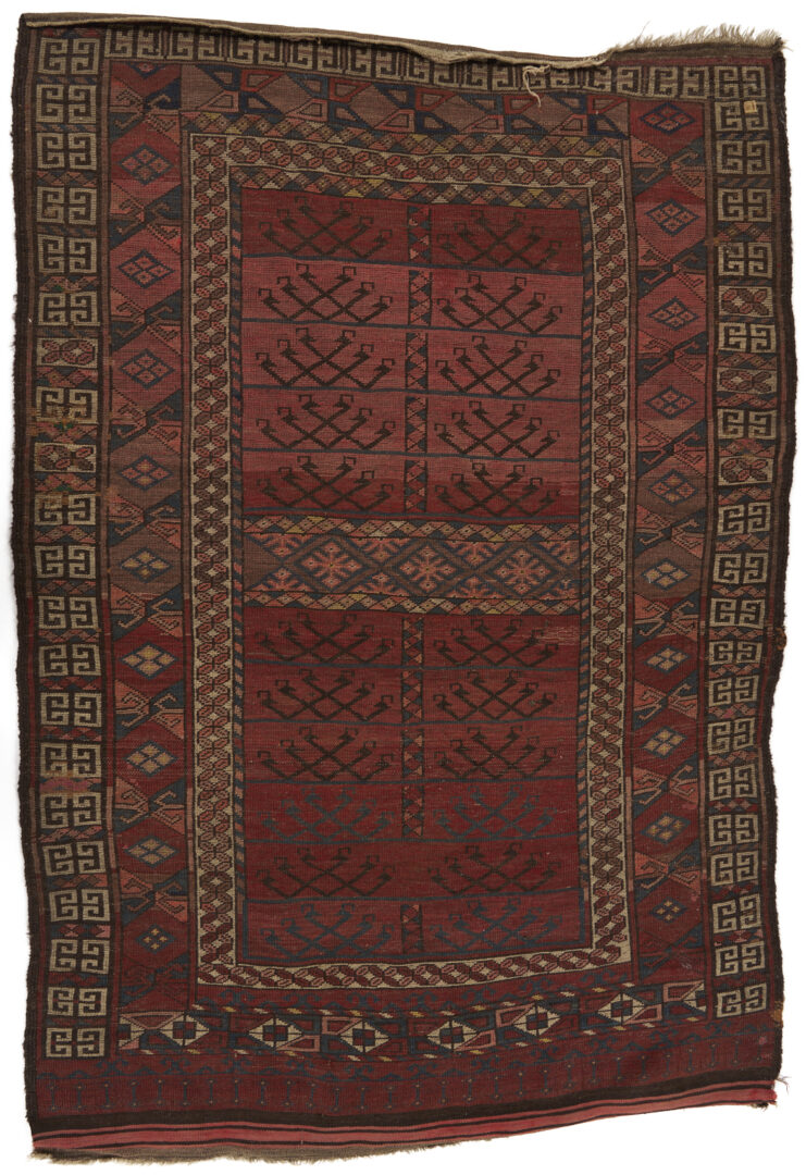 Lot 918: 2 Antique Tribal Rugs: Baluch & Ersari Turkmen Ensi