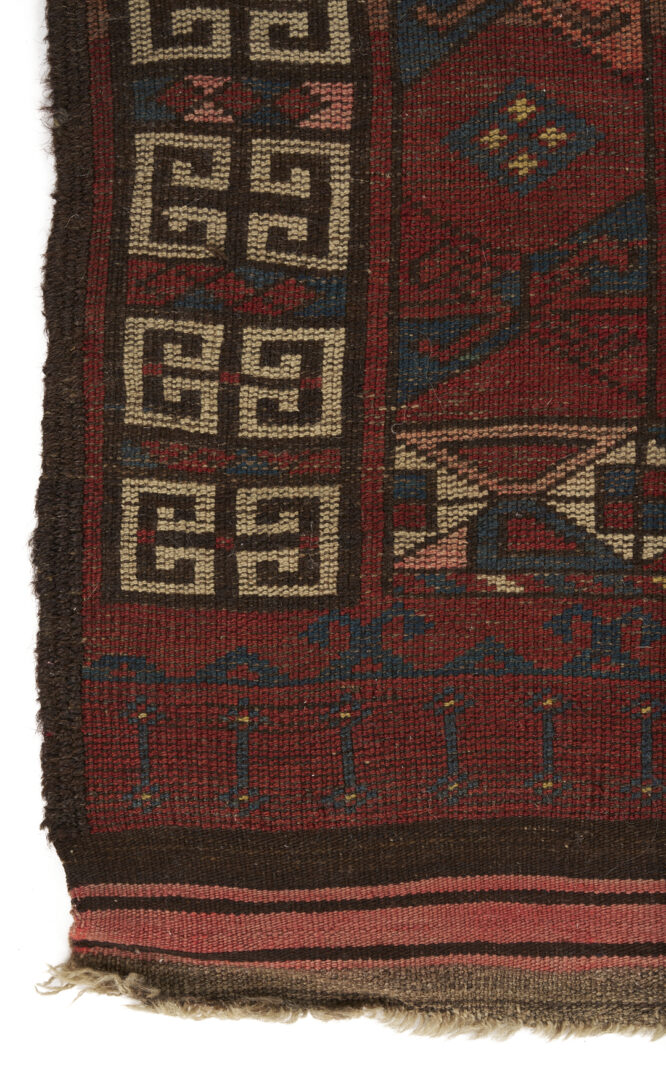Lot 918: 2 Antique Tribal Rugs: Baluch & Ersari Turkmen Ensi