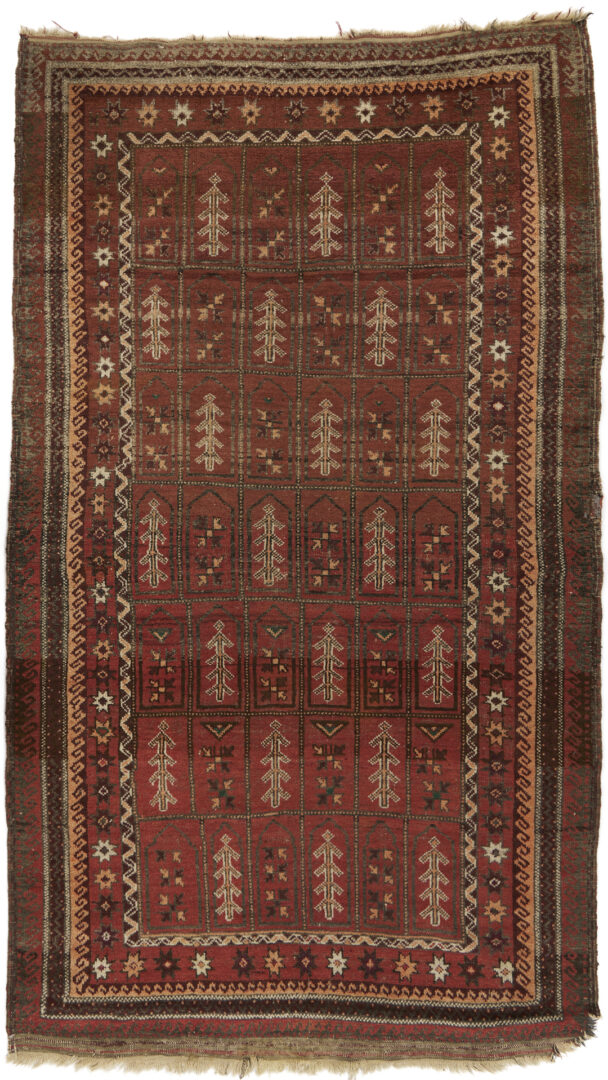 Lot 918: 2 Antique Tribal Rugs: Baluch & Ersari Turkmen Ensi