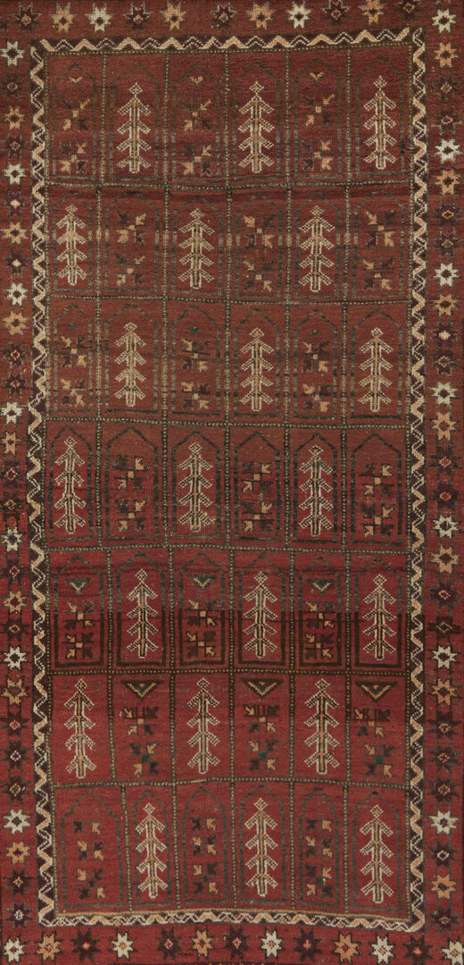 Lot 918: 2 Antique Tribal Rugs: Baluch & Ersari Turkmen Ensi