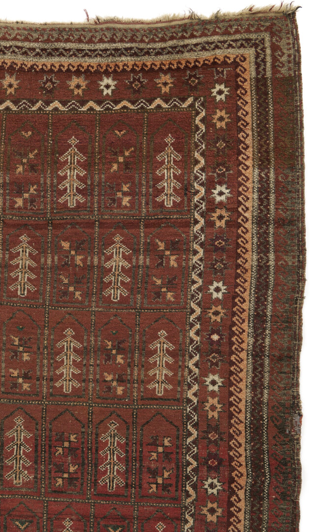 Lot 918: 2 Antique Tribal Rugs: Baluch & Ersari Turkmen Ensi