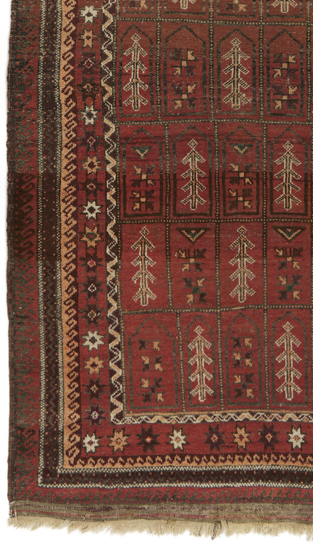 Lot 918: 2 Antique Tribal Rugs: Baluch & Ersari Turkmen Ensi