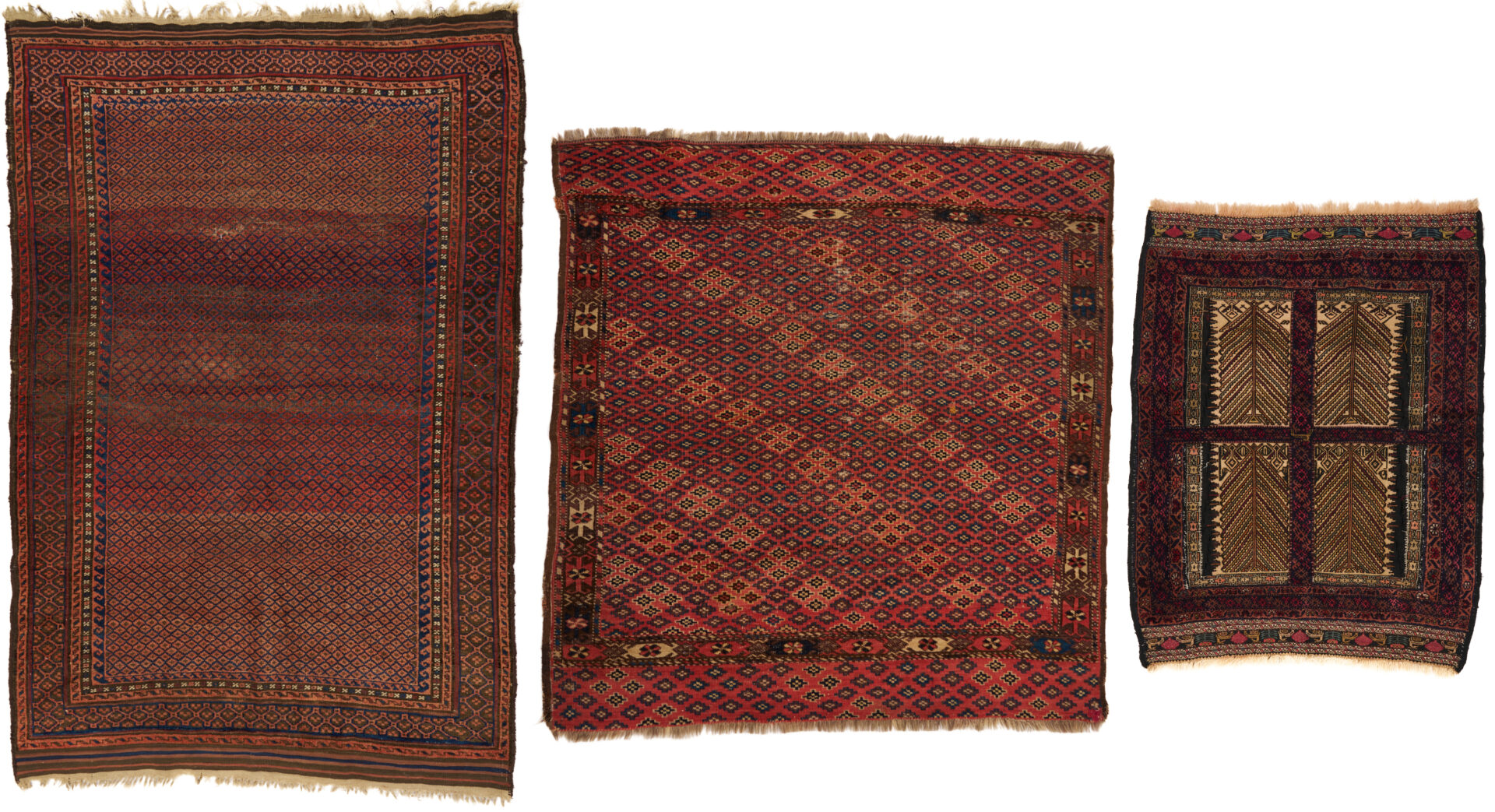 Lot 920: 3 Turkmen Tribal Weavings, Baluch & Chodor