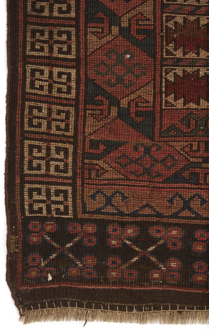 Lot 921: 3 Antique Turkman Weavings: Ersari Ensi, Chuval, & Torba