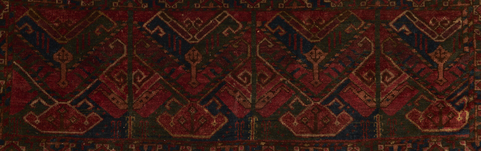 Lot 921: 3 Antique Turkman Weavings: Ersari Ensi, Chuval, & Torba