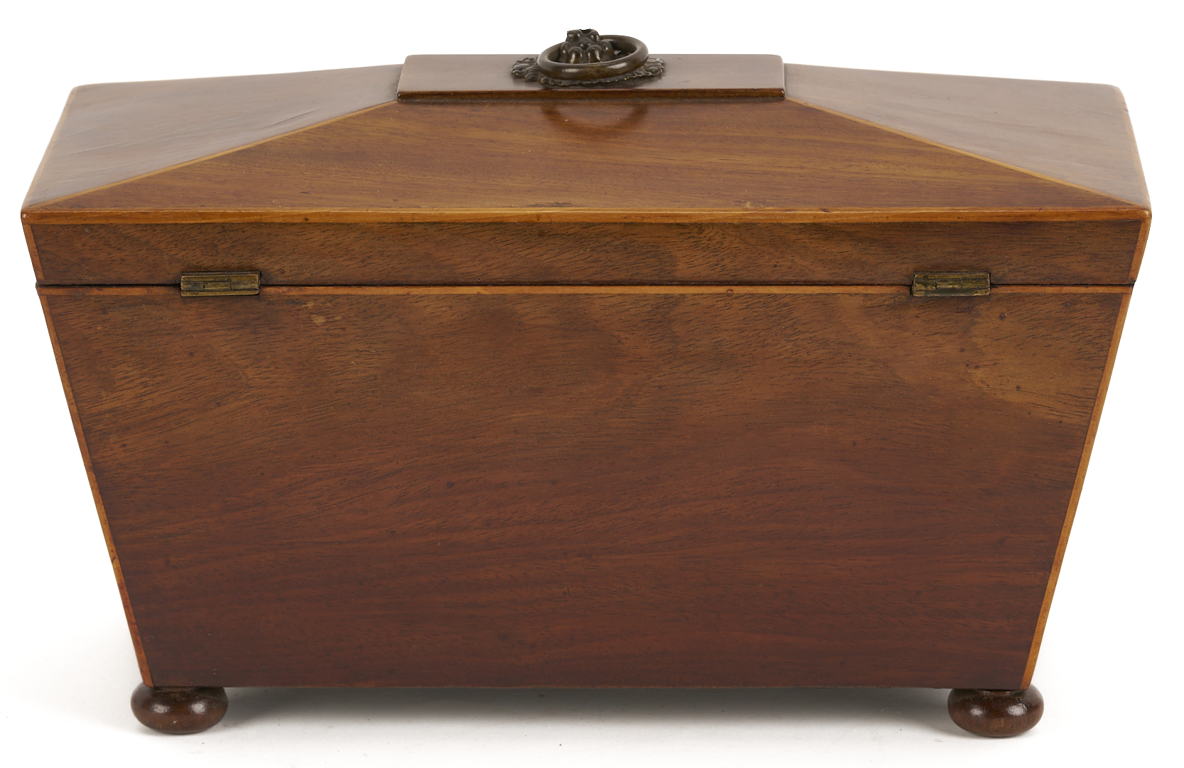 Lot 922: 2 English Mahogany Tea Caddies