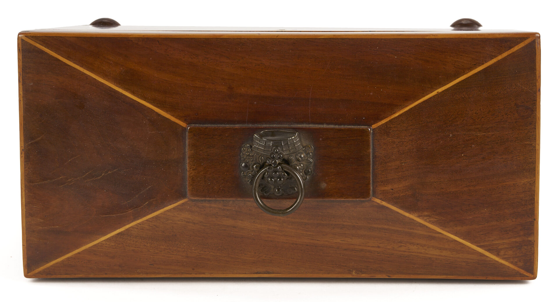 Lot 922: 2 English Mahogany Tea Caddies
